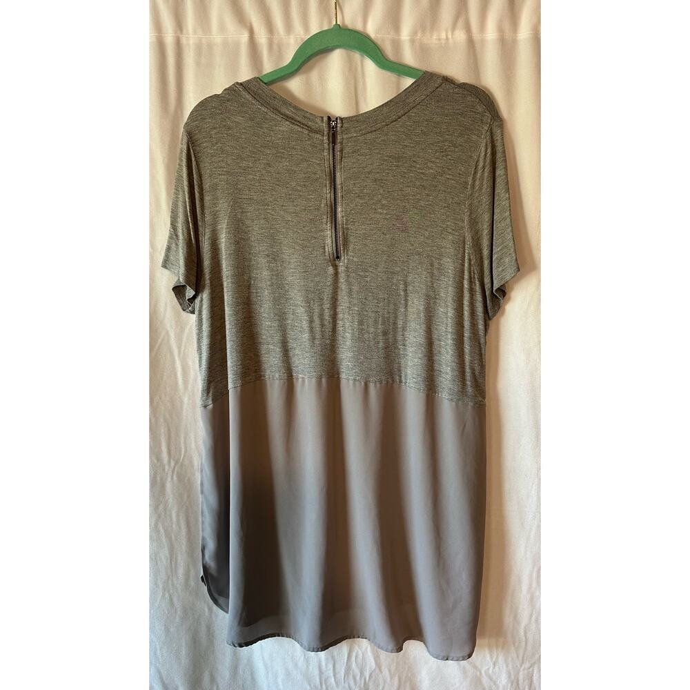 Ladies Grey Mossimo Side Split Top Size XXL - Picture 3 of 3